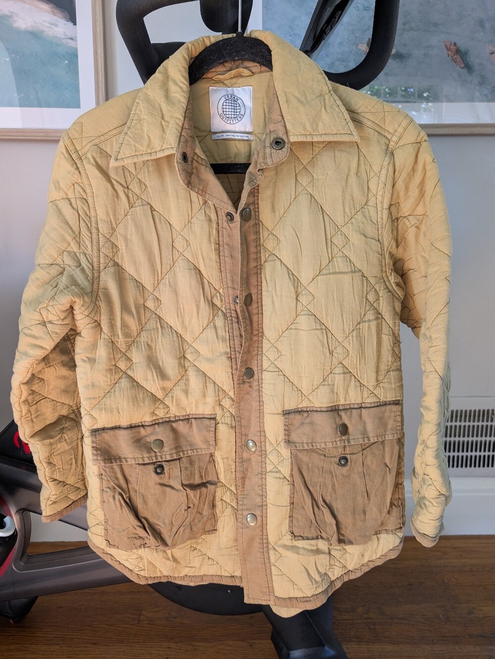 Urban Outfitters Quilted Cotton Jacket - Yellow